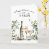 69th Wedding Anniversary Wine and Ivy   カード (黄色い花)
