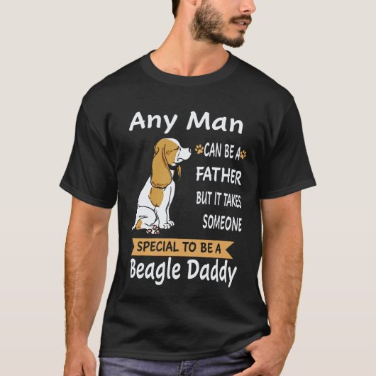 6 どんな男でも - ビーグルおやじ ビーグル Tシャツ (正面)