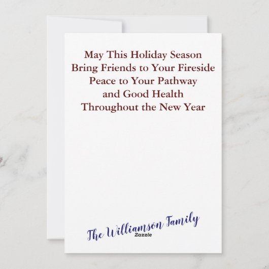 6 (または5 + Dog)の家族のクリスマスアイコン写真 シーズンカード (裏面)