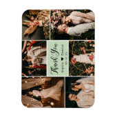 6 エレガントPhoto Collageの結婚Thank You Magnet マグネット (縦)