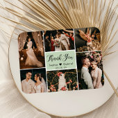 6 エレガントPhoto Collageの結婚Thank You Magnet マグネット