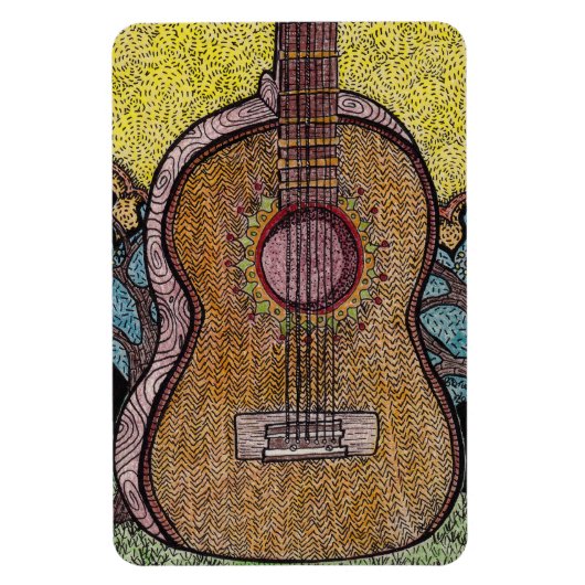 「# 6」ギターフレキシブルマグネット マグネット (縦)