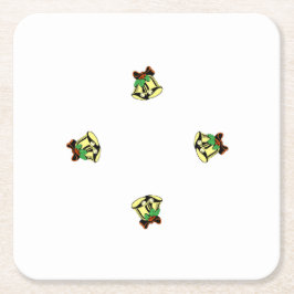 (6) クリスマスベル スクエアペーパーコースター