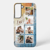 6-クールPhotos w/Monogram on Urban BGグランジ Samsung Galaxyケース (裏面)