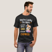 6 コーギーと家にいた方がよかった Tシャツ (正面フル)