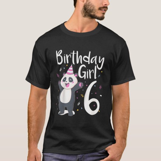 6 パンダ 6Th パーティー Tシャツ (正面)