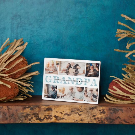 6-パーソナライズされたフォトグランドパカスタム文字卓上 フォトプラーク (側面)