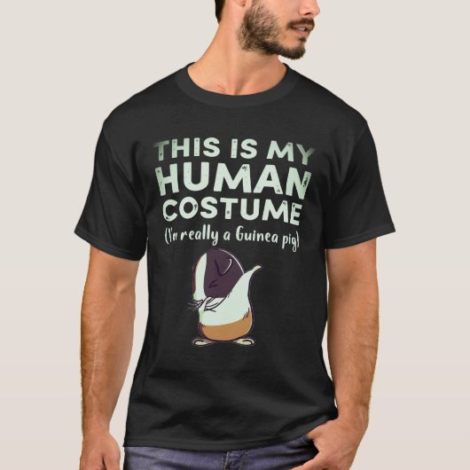 6 モルモットのコスプレ 人間だと思ってるでしょ ハロウィン Tシャツ (正面)