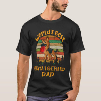 6 世界で一番最高のジャーマンシェパードのパパ ドイツ牧羊犬 Tシャツ