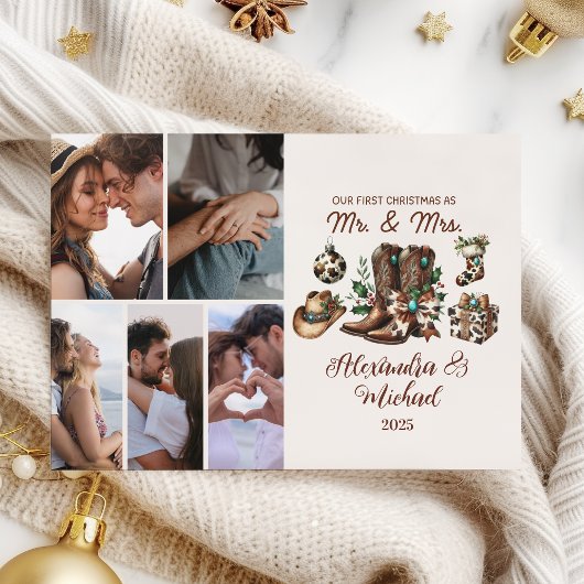 6 写真 ウェスタン ファーストクリスマス Mrs&Mrs シーズンカード