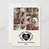 6 写真 ハート 初めてのクリスマス Mr & Mrs シーズンカード (正面)