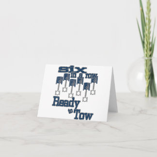 6 列のディーゼルトラックを牽引する準備ができた父の日 カード