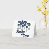 6 台のトラックが連続で牽引可能なディーゼルトラック 父の日ギフト カード (黄色い花)