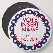 6"投票選カスタム択キャンペーンの大きなボタン 缶バッジ (正面&裏面)