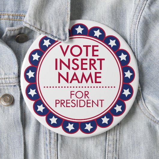 6"投票選カスタム択キャンペーンの大きなボタン 缶バッジ (インサイチュ)