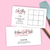 6"正方形パーティーケーキ提供ガイド2x2部分 エンクロージャーカード