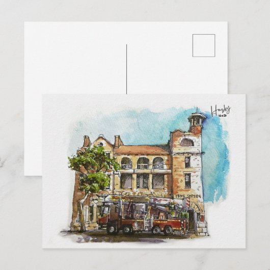 6 ：消防署 ポストカード (正面/裏面)