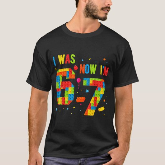 6+男子のビルディングバースデーグッズ 6歳から Tシャツ (正面)