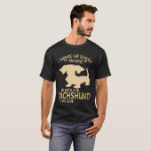 6 私は毎朝ダックスフントと一緒に目覚める S Tシャツ (正面フル)