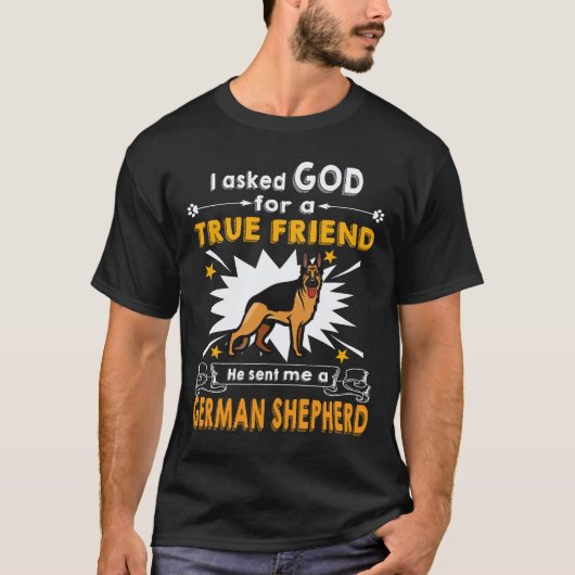 6 私は神に真の友を願う 神はドイツ人 を遣わした Tシャツ (正面)