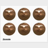 6《鳥》ハヤブサ3"ビニールシール ラウンドシール (シート)