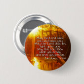 6:24の聖書の詩に番号を付けます-主はよろしいですBLESS 缶バッジ (正面&裏面)