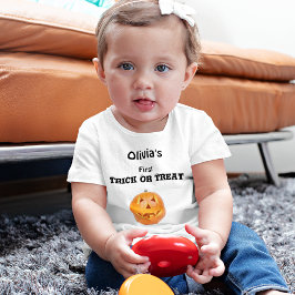 6-24ヶ月の名前ベビーハロウィーンジャージーTシャツ ベビーTシャツ