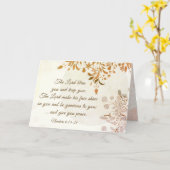 6:24賛美聖書のヴィンテージ カード (黄色い花)