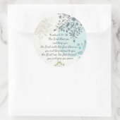 6:24賛美聖書の聖句 ラウンドシール (バッグ)