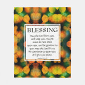 6:24-26オレンジ賛美の主よ フリースブランケット (正面)