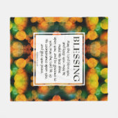 6:24-26オレンジ賛美の主よ フリースブランケット (正面(横))