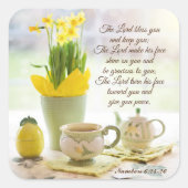 6:24-26賛美聖書の聖句を数える主よ スクエアシール (正面)