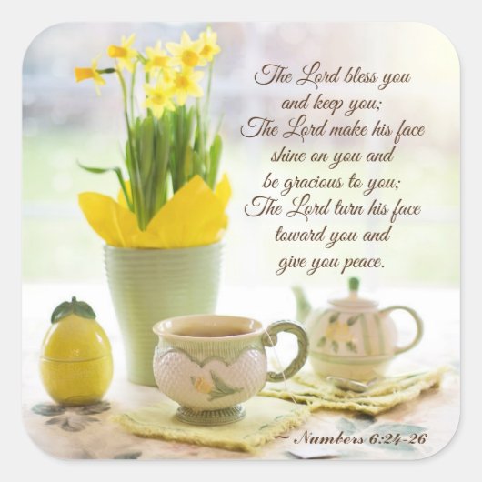 6:24-26賛美聖書の聖句を数える主よ スクエアシール (正面)