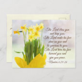 6:24-26賛美聖書の聖句を数える主よ ポストカード (正面/裏面)