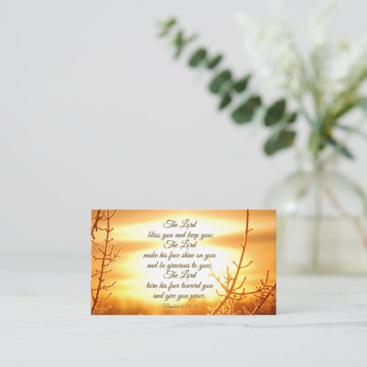 6:24-26賛美聖書の聖句を数える主よ 名刺 (スタンド正面)