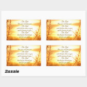 6:24-26賛美聖書の聖句を数える主よ 長方形シール (シート)