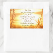 6:24-26賛美聖書の聖句を数える主よ 長方形シール (バッグ)