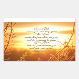 6:24-26賛美聖書の聖句を数える主よ 長方形シール