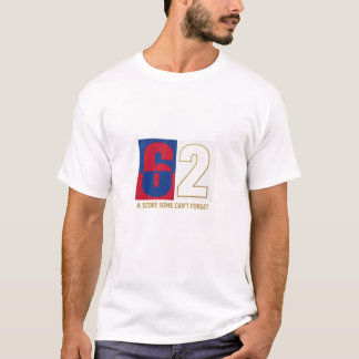 6-2 忘れられないスコアTシャツ | ミニマリストフットボール Tシャツ