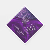 6/33/47アメジスト結婚記念日 スタンダードランチョンナプキン (角)