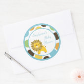 6 - 3"お気に入りジャングルキングライオンサファリ ラウンドシール (封筒)