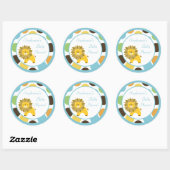 6 - 3"お気に入りジャングルキングライオンサファリ ラウンドシール (シート)