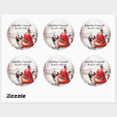 6 - 3"お気に入りスティッカー国の木材の鍵を聞く ラウンドシール (シート)