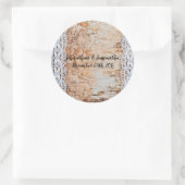 6 - 3"お気に入りステッカーカントリーバーンドウッドレーストリム ラウンドシール (バッグ)