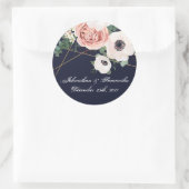 6 - 3"お気に入りステッカー幾何学園バラ海軍 ラウンドシール (バッグ)