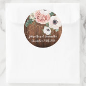 6 - 3"お気に入りステッカー幾何学園バラ納屋 ラウンドシール (バッグ)