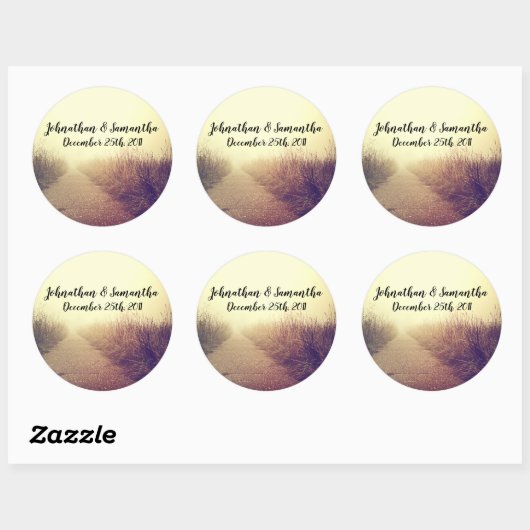 6 - 3"お気に入りステッカー日の出の通路の歩道パット ラウンドシール (シート)