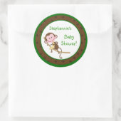 6 - 3"お気に入りステッカー猿スウィングジャングルサファリ ラウンドシール (バッグ)