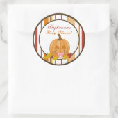 6 - 3"お気に入りステッカー秋秋かぼちゃベビー ラウンドシール (バッグ)