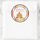 6 - 3"お気に入りステッカー秋秋かぼちゃベビー ラウンドシール (バッグ)